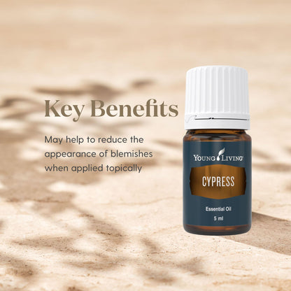Young Living Cypress Essential Oil 5 ml | Hair Skin Scalp Support & Grounding Aromatherapy