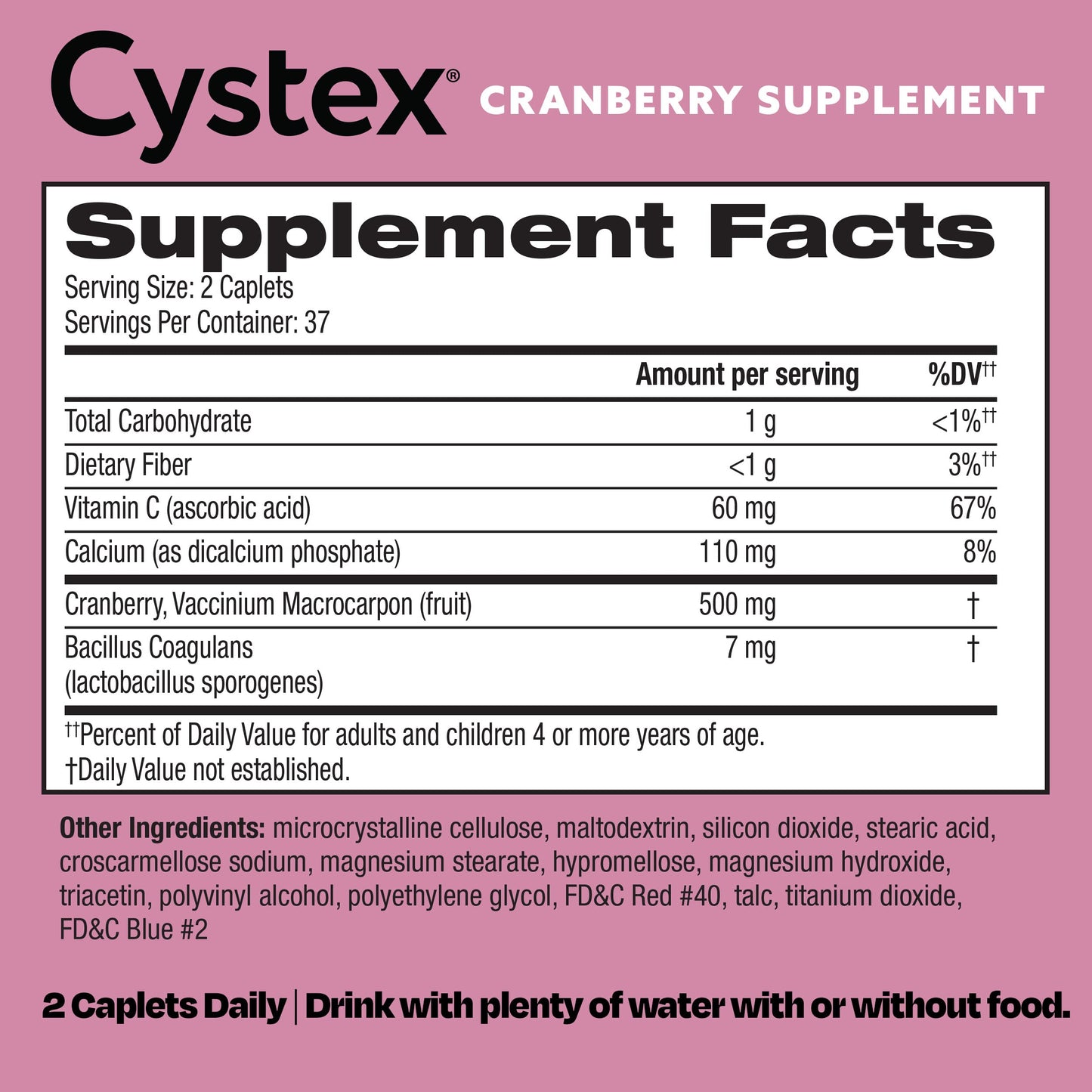 Cystex Cranberry Urinary Health Supplement – 3-in-1 UTI Protection with Probiotics, Prebiotics & Vitamin C