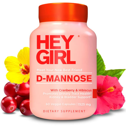D Mannose Capsules – Fast-Acting UTI Support with Cranberry & Dandelion (60 Capsules)