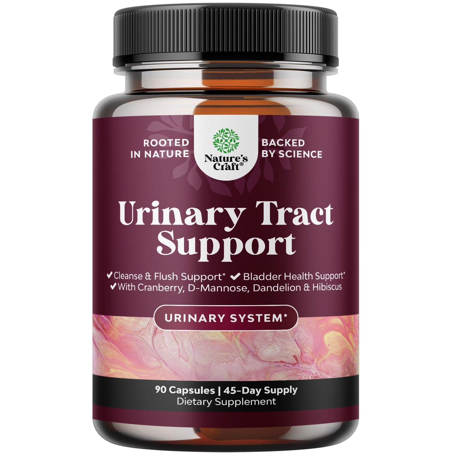 D Mannose Capsules for Urinary Tract Health – Cranberry & Dandelion – 90 Caps