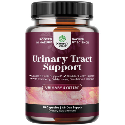D Mannose Capsules for Urinary Tract Health – Cranberry & Dandelion – 90 Caps