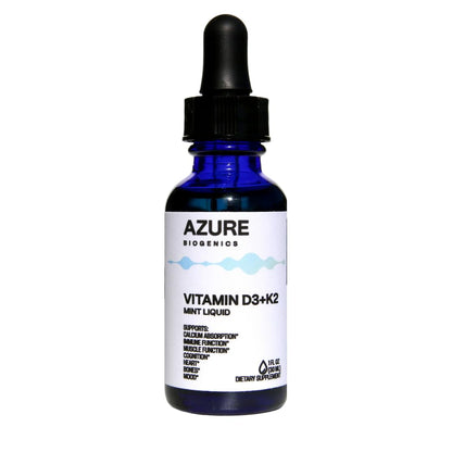 D3+K2 Liquid Mint Drops – High Potency Bioavailable D3 2500 IU, MK7 250 mcg