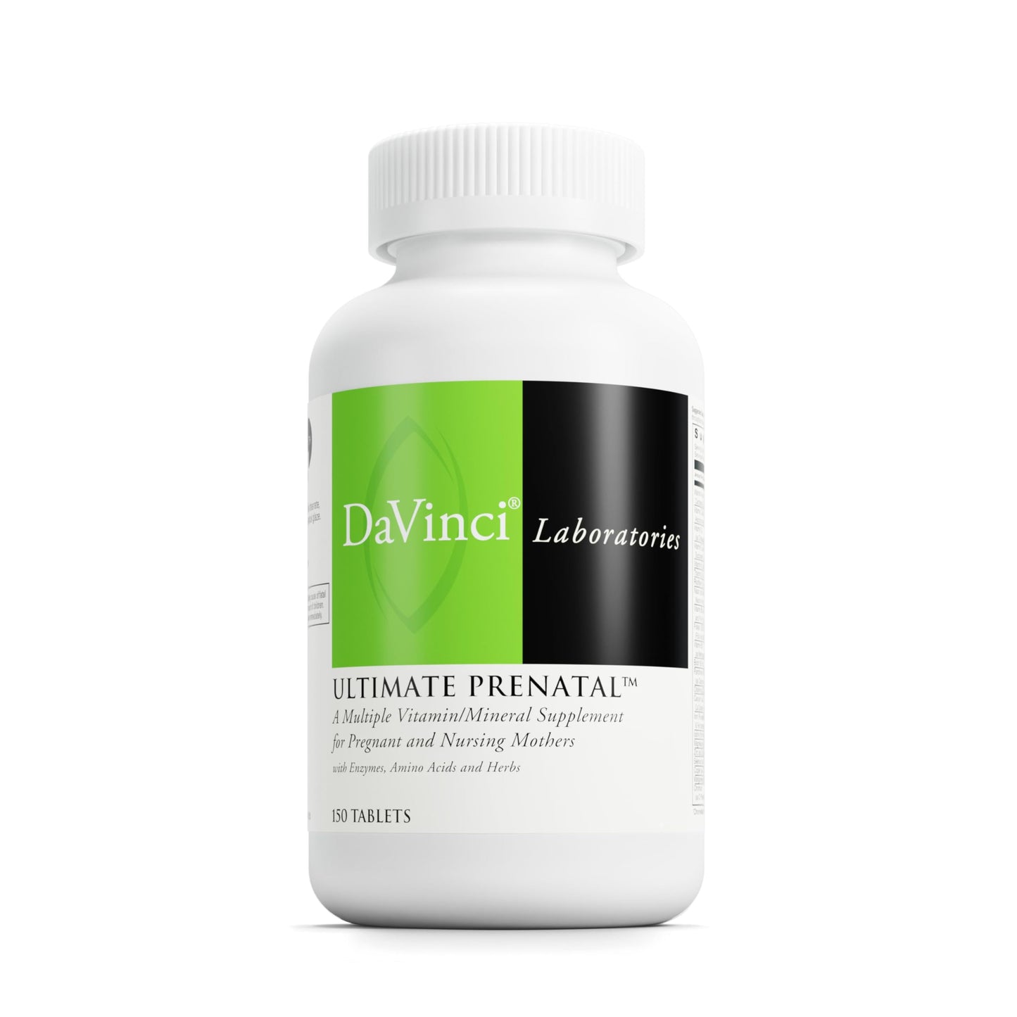 DaVinci Labs Ultimate Prenatal - Prenatal Vitamin for Pregnancy & Lactation (150 Tablets)