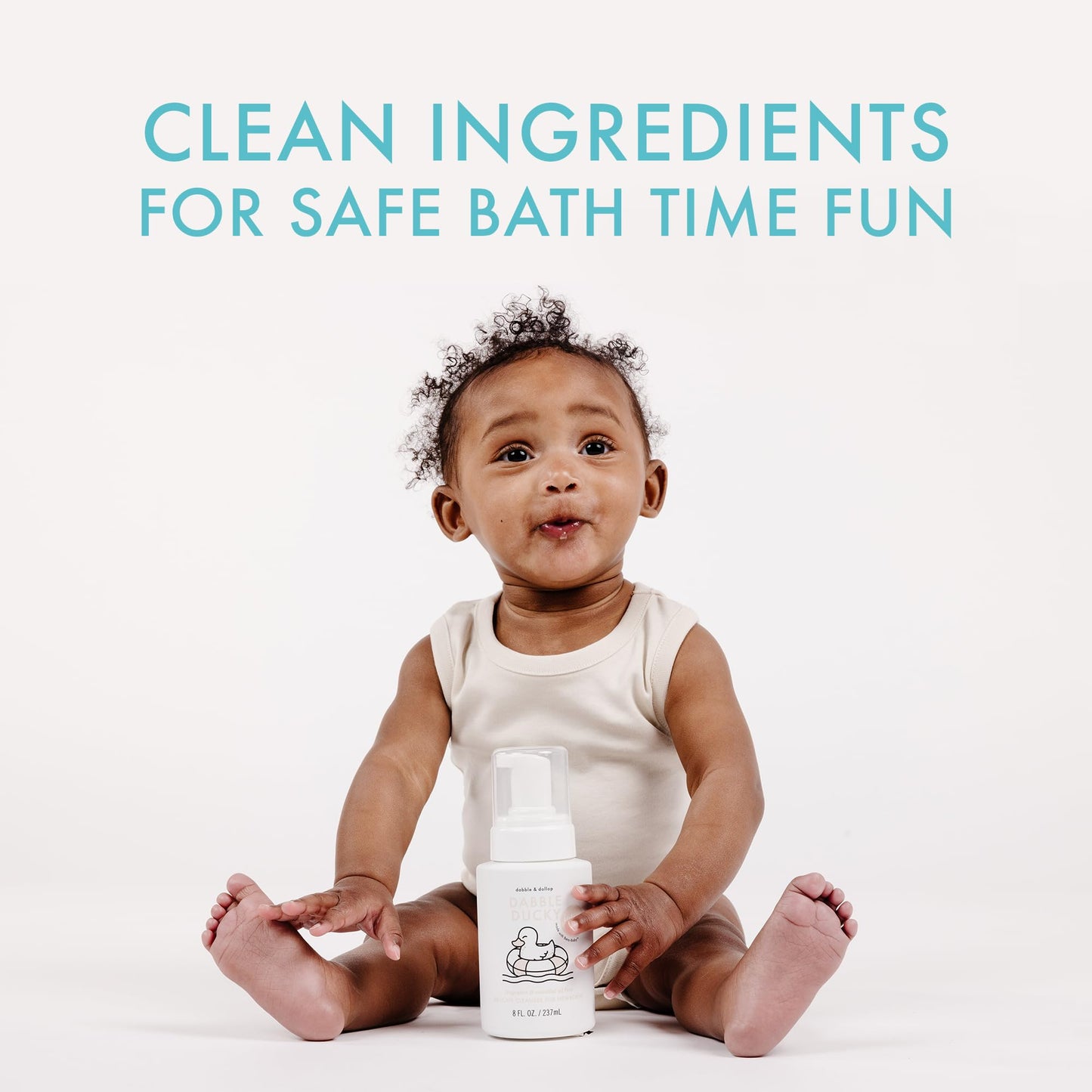 Dabble & Dollop Foaming Infant Wash – Natural Baby Cleanser, Unscented & Essential Oil–Free (2-Pack)