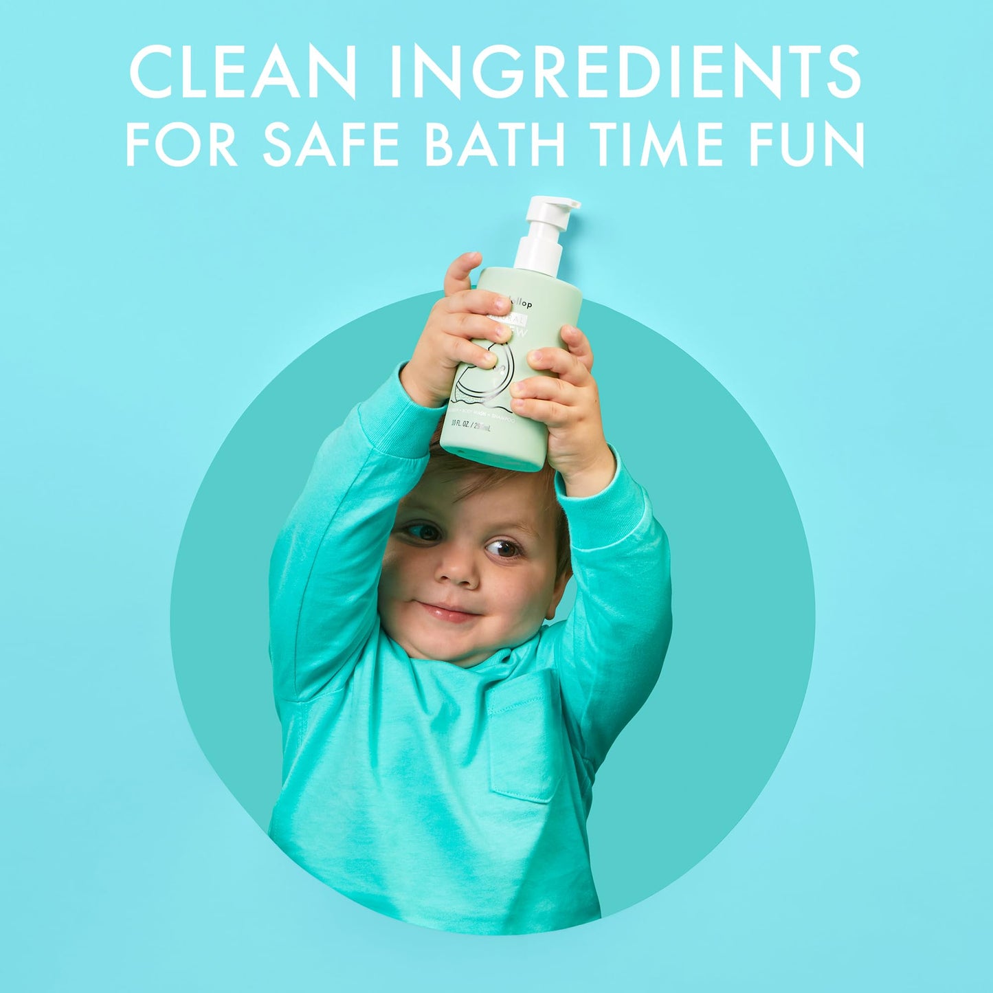 Dabble & Dollop Honeydew Melon 3-in-1 Body Wash & Shampoo for Kids – Tear-Free, Vegan (2-Pack)