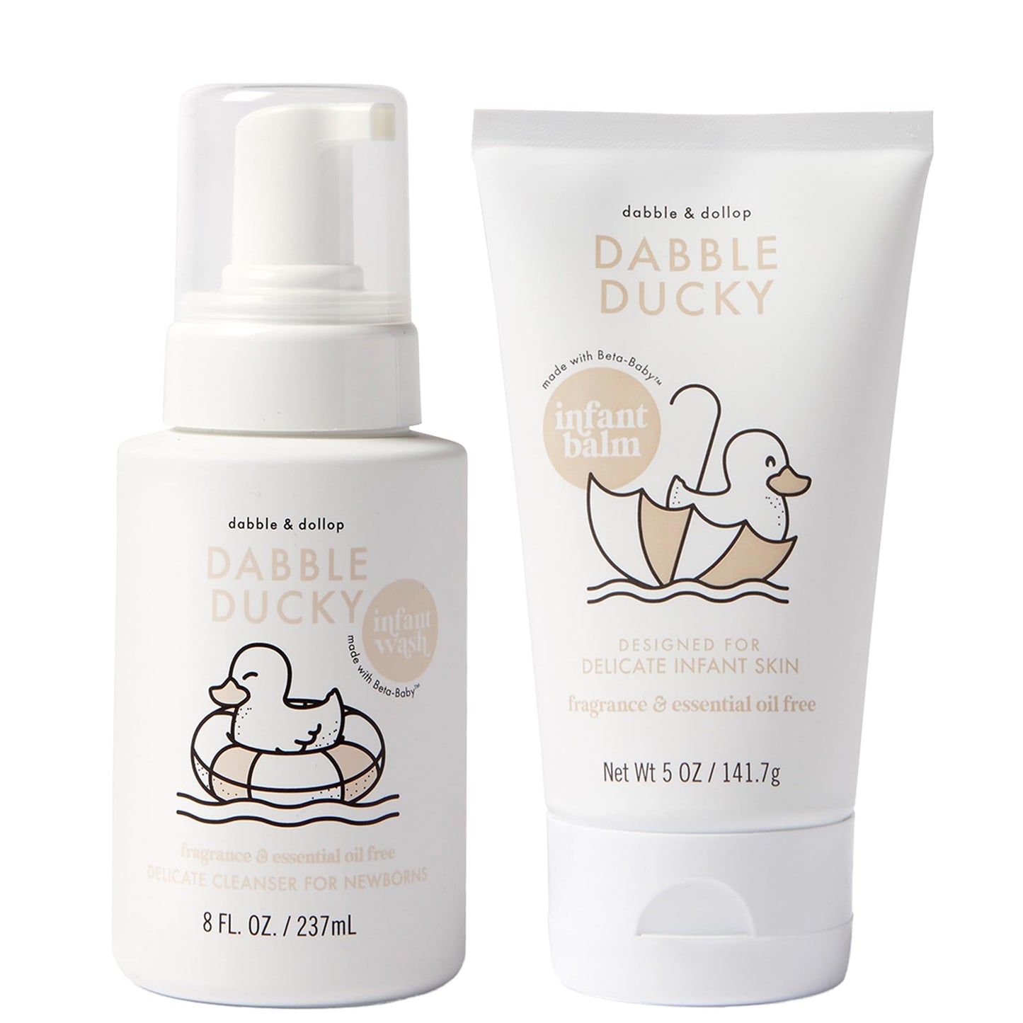 Dabble & Dollop Baby Wash & Lotion Bundle – Fragrance-Free (2-Pack)