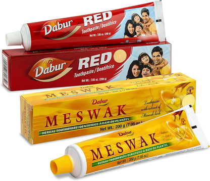 Dabur Fluoride-Free Sensitive Toothpaste with Miswak – Gum Health, Enamel Protection & Tartar Removal (Pack of 3)
