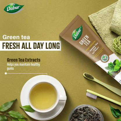 Dabur Green Tea Toothpaste 100 ml – Long-Lasting Freshness & Healthy Gums