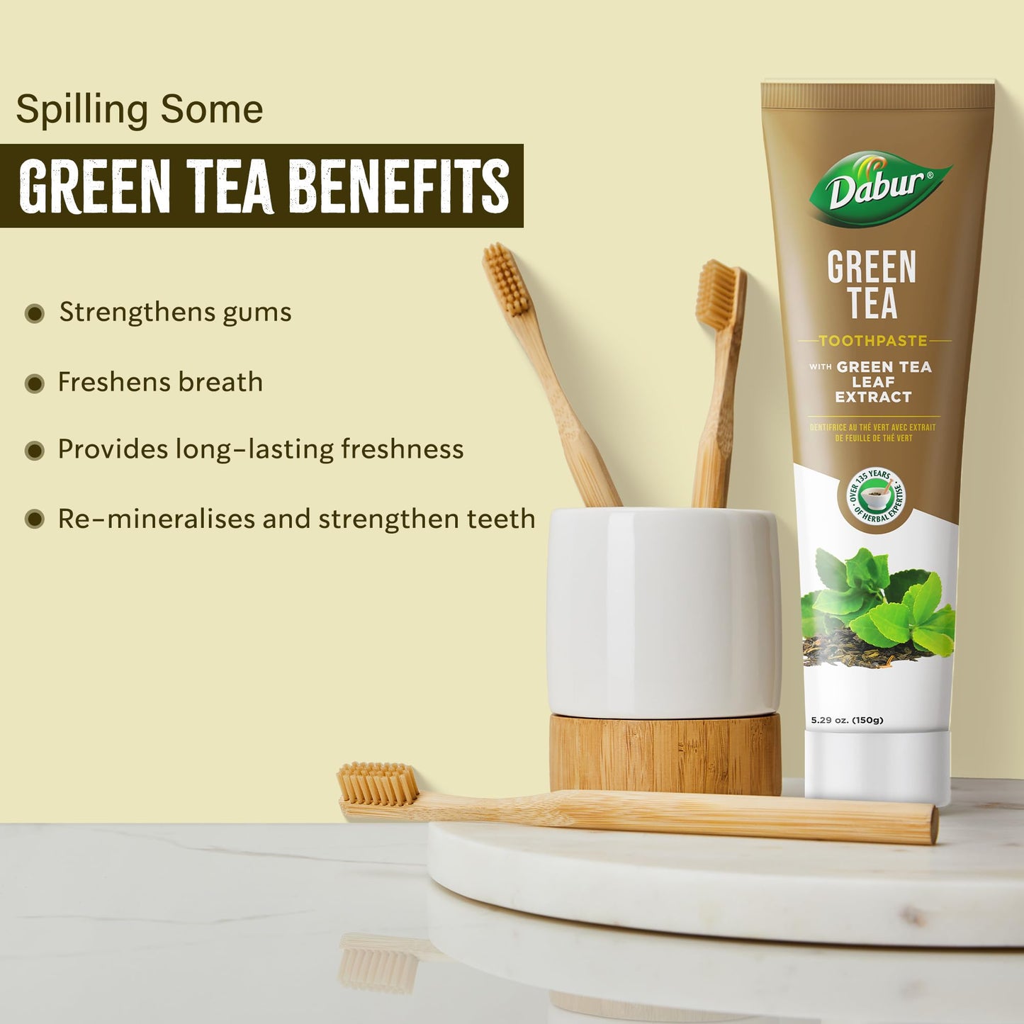 Dabur Green Tea Toothpaste 100 ml – Long-Lasting Freshness & Healthy Gums