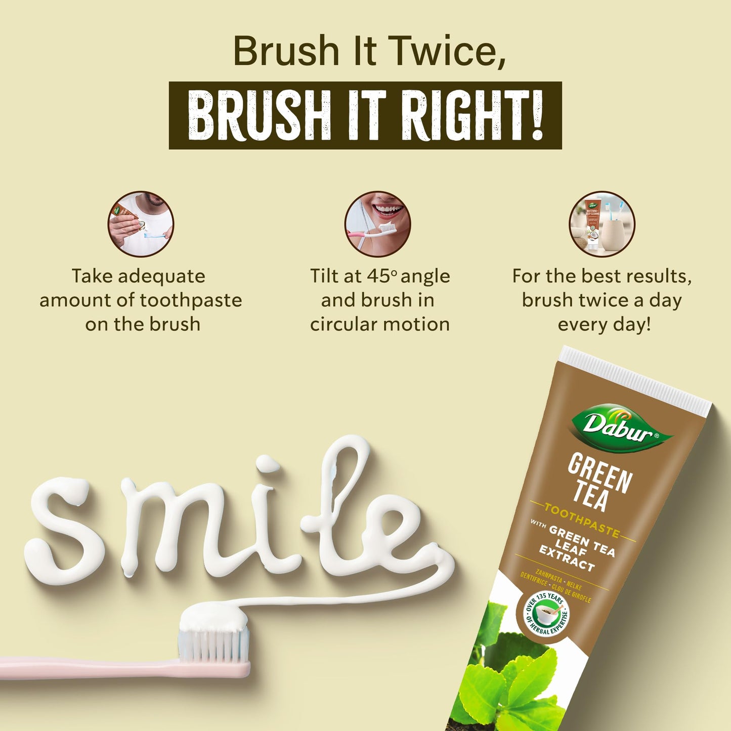 Dabur Green Tea Toothpaste 100 ml – Long-Lasting Freshness & Healthy Gums