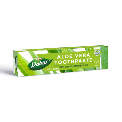 Dabur Herbal Toothpaste – Fluoride-Free, Aloe Vera, 100ml Pack of 3
