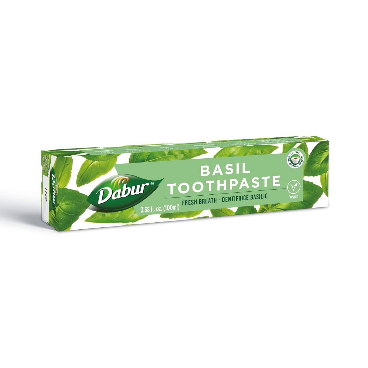 Dabur Herbal Toothpaste - Fluoride-Free Natural Oral Care with Basil 100ml (Pack of 3) | Fresh Breath