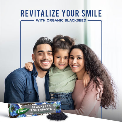 Dabur Herbal Toothpaste - Fluoride-Free Black Seed 100ml (Pack of 3) | Natural Oral Care