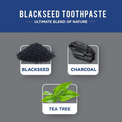 Dabur Herbal Toothpaste - Fluoride-Free Black Seed 100ml (Pack of 3) | Natural Oral Care