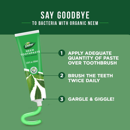 Dabur Herbal Toothpaste – All-Natural, Fluoride-Free Neem Oral Care