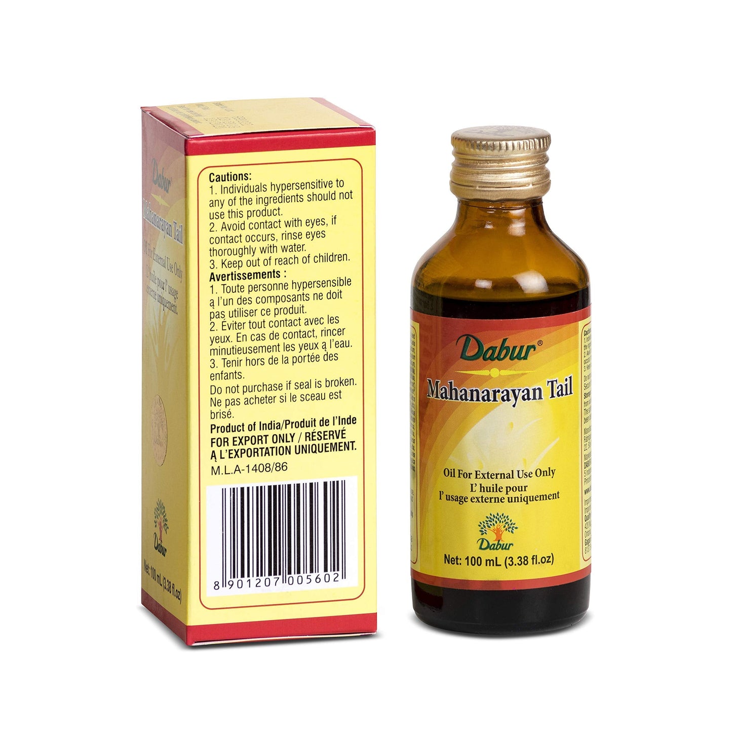 Dabur Mahanarayan Tail Massage Oil for Aching Joints & Muscles – 100 ml
