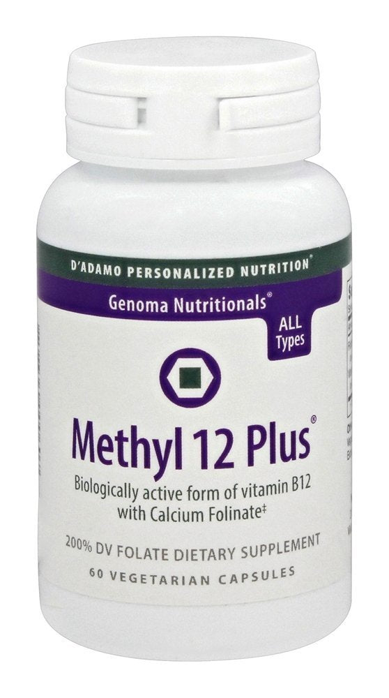 D'Adamo Personalized Nutrition Methyl 12 Plus, 60 Count | Vitamin B12 Supplement