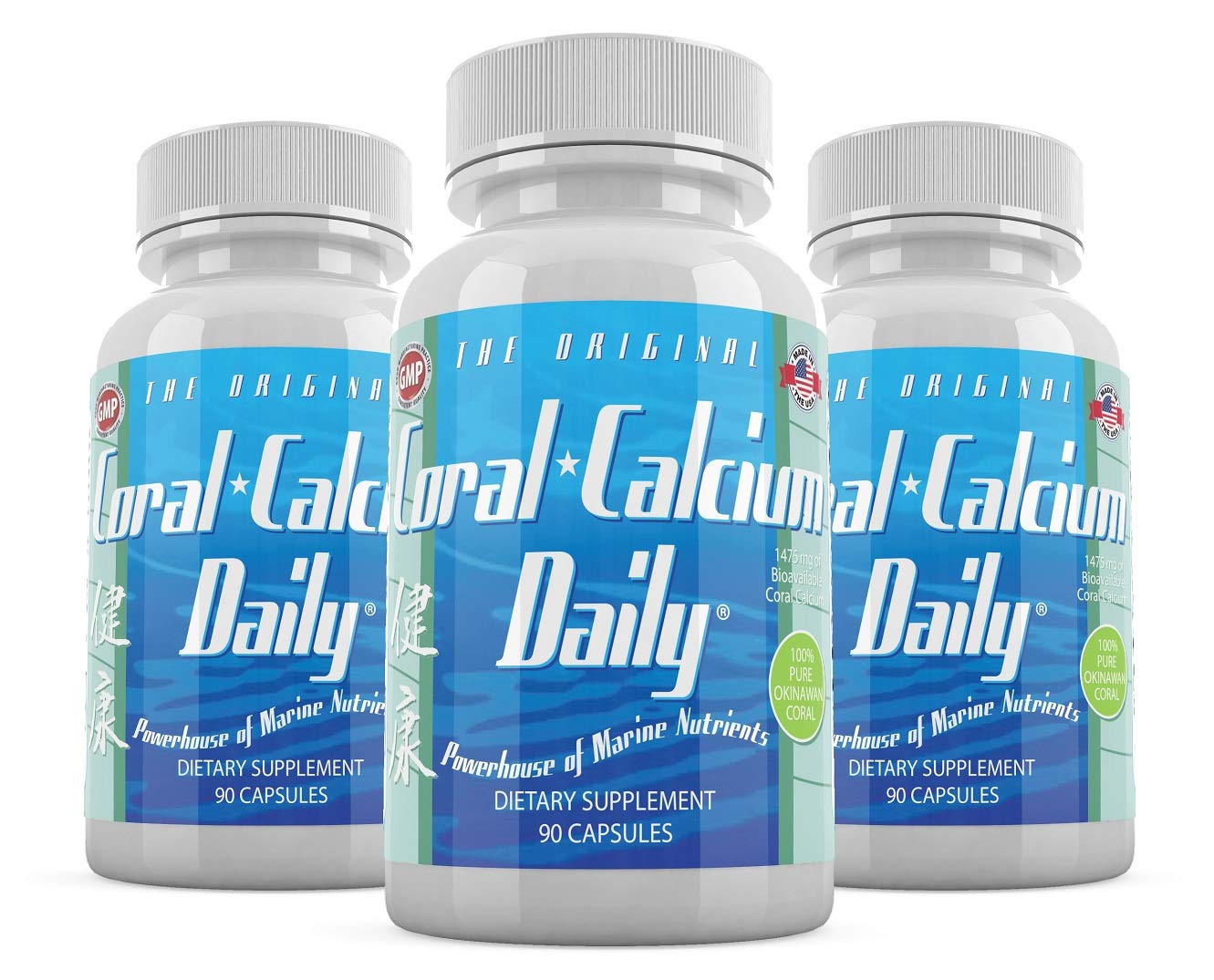 Daily Health Pure Okinawa Coral Calcium – 1475mg, 270 Capsules (3 Month Supply)