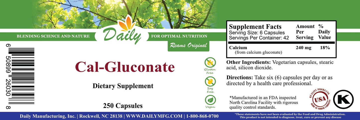 Daily Manufacturing Calcium Gluconate™ — Calcium Supplement