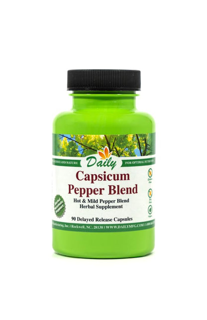Daily Manufacturing Capsicum Pepper Blend - Capsaicin & Capsaicinoids (90 Delayed-Release VG Caps)
