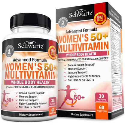 Daily Multivitamin for Women 50+ – Memory Support & Immune Health | 60 Capsules