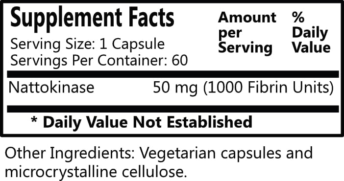 Daily Nattokinase – 50 mg per Capsule | Kosher & Vegan
