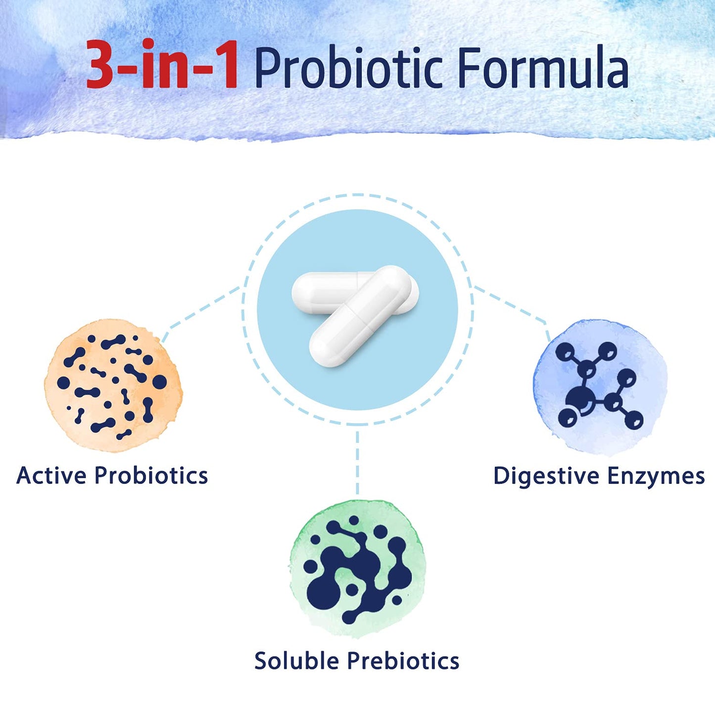 Bonawell Probiotics 120B CFU - 32 Strains with Prebiotics & Enzymes