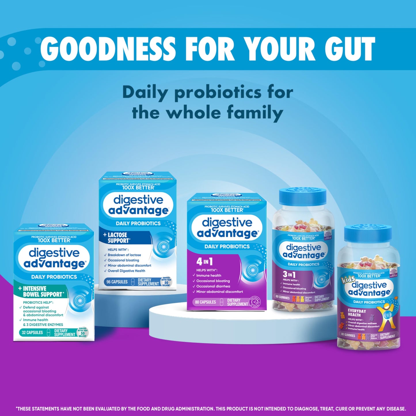 Daily Probiotic Capsule – Digestive Advantage (30 Capsules) | BC-30 2B CFUs, Gut Health