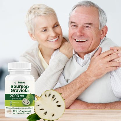 Biolore Pure Soursop Graviola Capsules – 120 Count, Vegan, Gluten Free