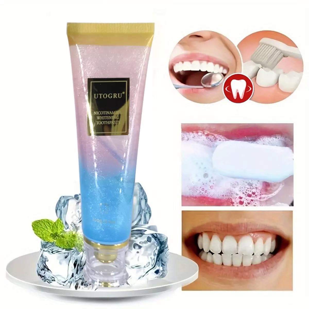 Niacinamide Whitening Toothpaste by Utogru – Enamel Care & Fresh Breath