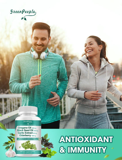 Organic Oregano Oil Capsules – 11-in-1 Immune & Digestive Support, 120 Ct