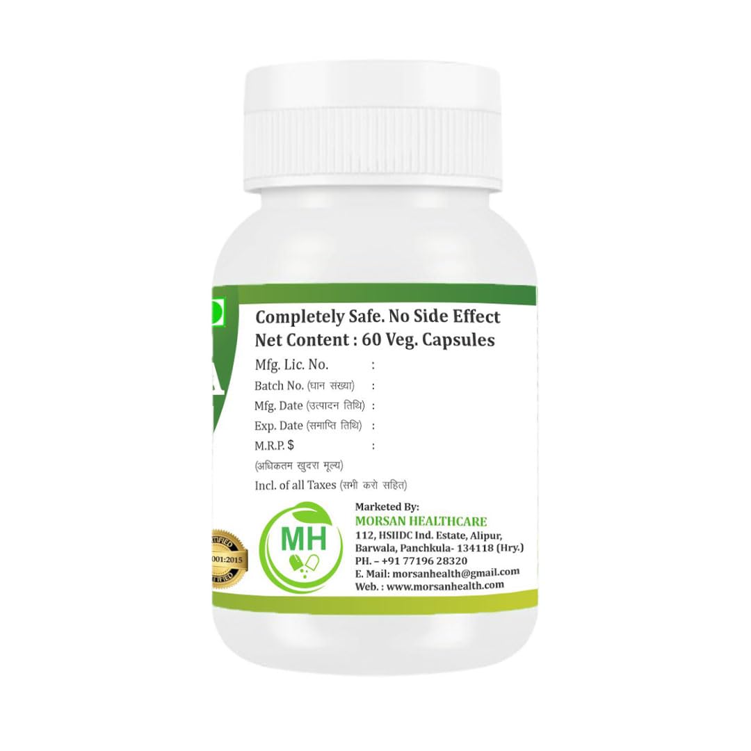 Morsan Healthcare Sarpgandha (Rauwolfia Serpentina) Capsules – 2 x 60 Veg Capsules | 500 mg Herbal Extract
