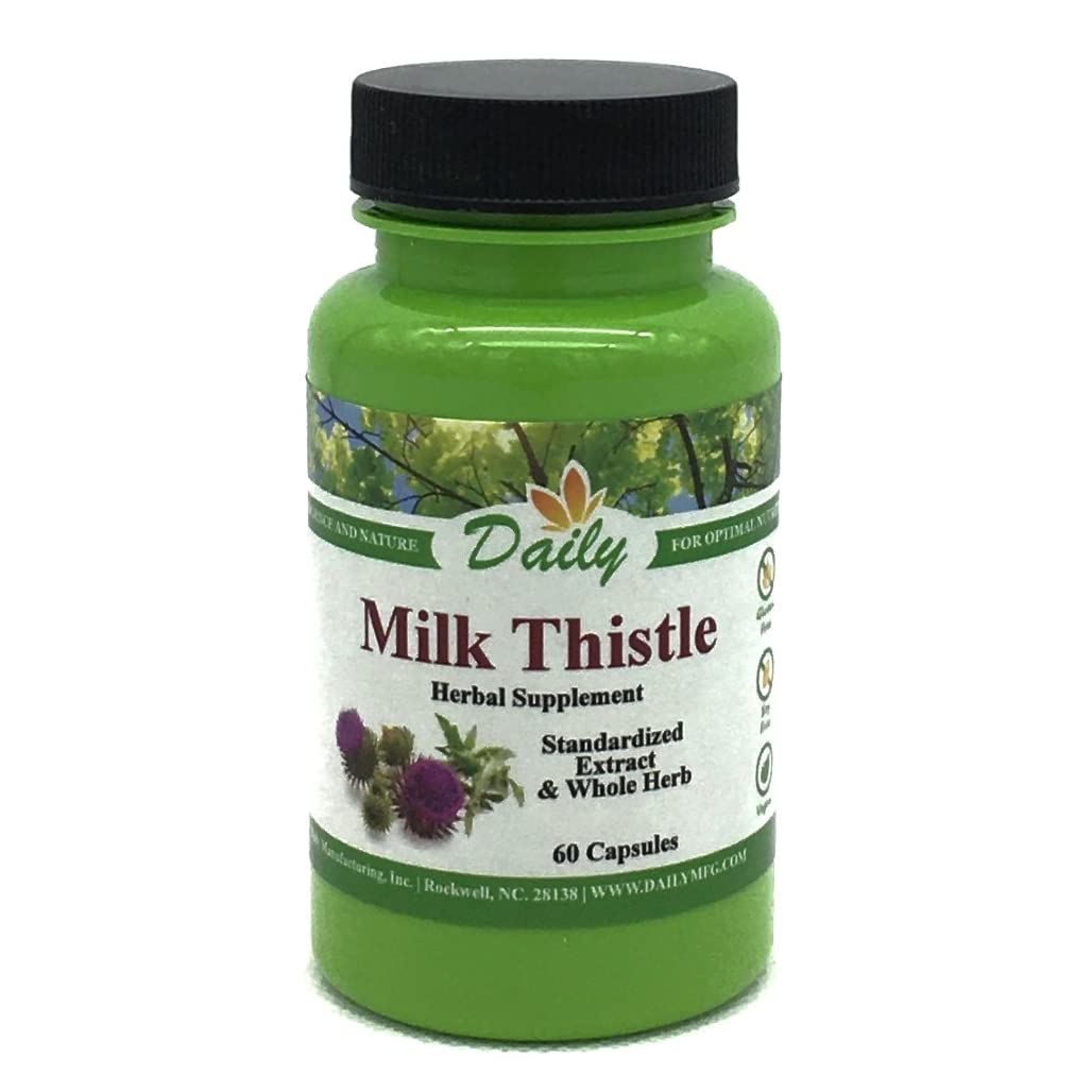 Milk Thistle Extract & Powder 250 mg + 250 mg | Daily Manufacturing