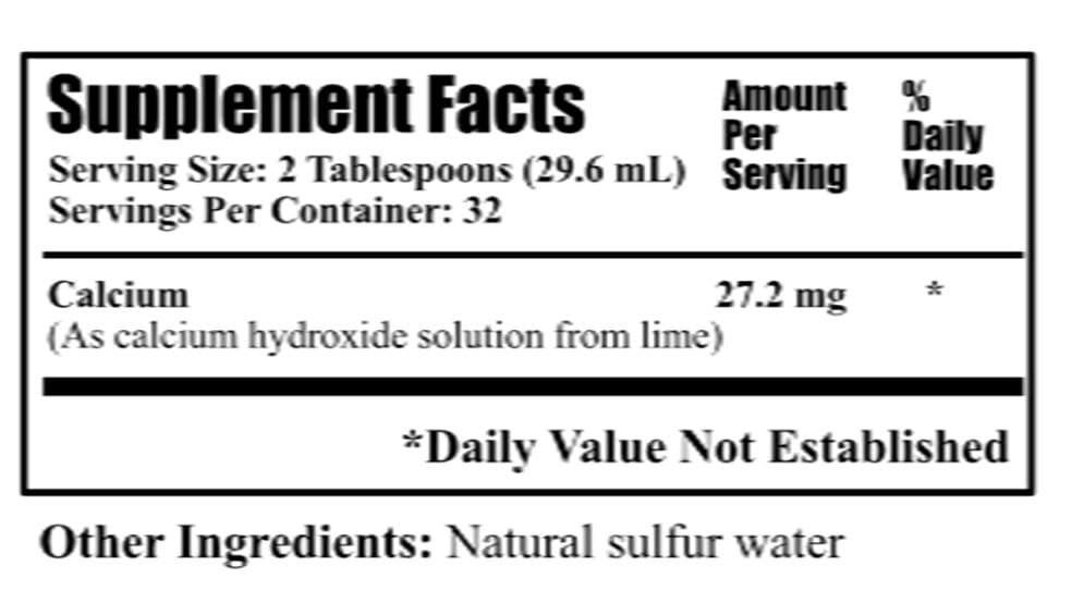 Daily's Lime Water™ 16 oz - Saturated Calcium Hydroxide in Sulfer Water Solution