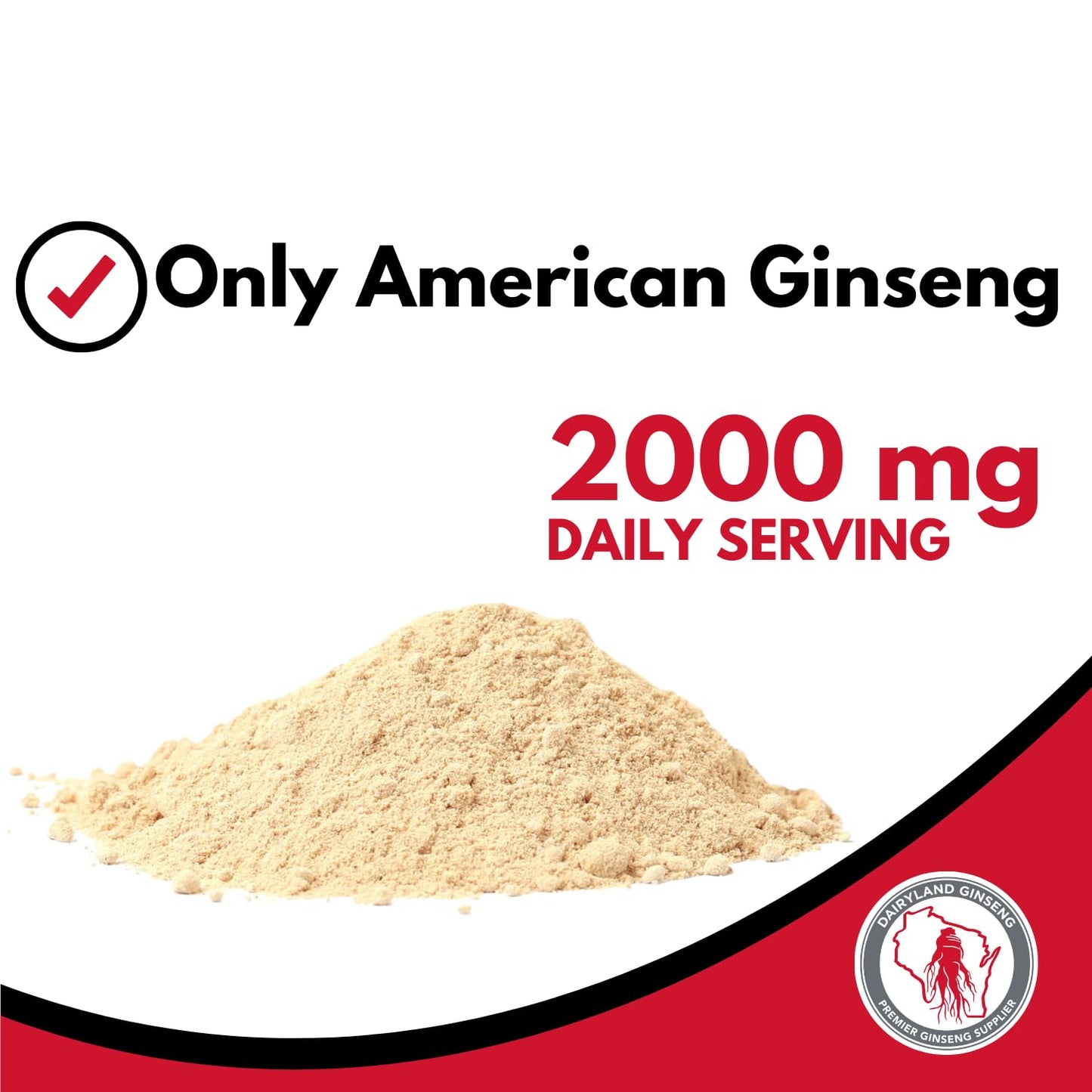 Dairyland American Ginseng Powder - Wisconsin Grown, 4 oz - Non-GMO, Gluten Free