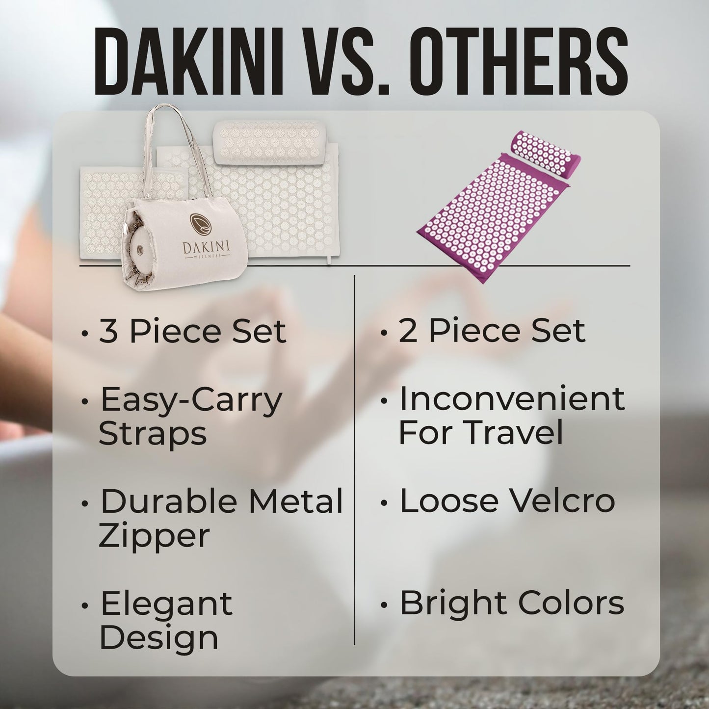 Dakini Acupressure Mat & Pillow Set – Full-Body Pain Relief