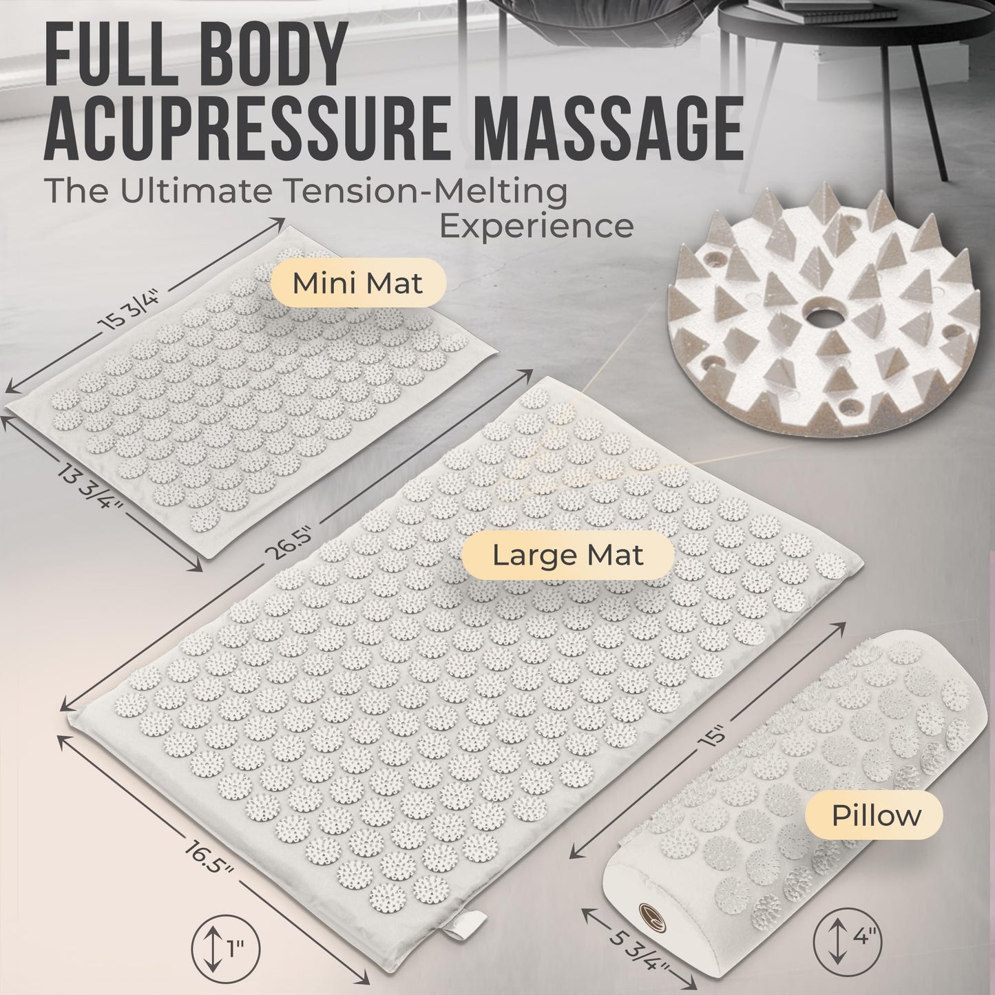 Dakini Acupressure Mat & Pillow Set – Full-Body Pain Relief