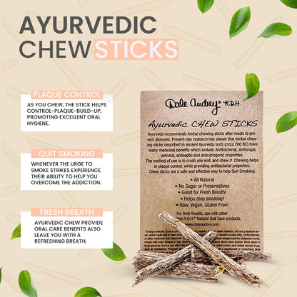 Dale Audrey Ayurvedic Chew Sticks – Licorice Root with Neem, Sugar Free (1.12 oz)