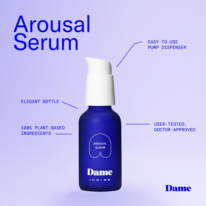 Dame Arousal Serum for Women – Organic Vegan Massage Oil, Edible & pH Balanced