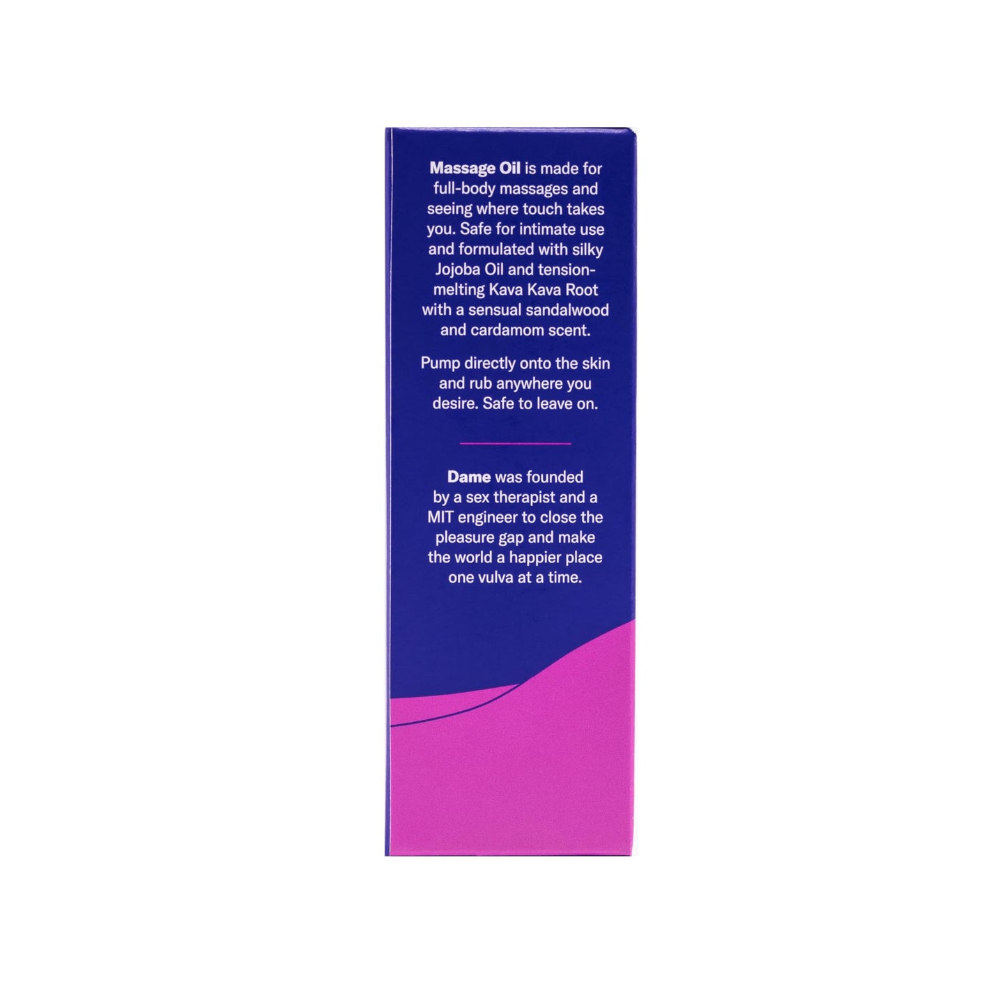 Massage Oil for Women by Dame – Sandalwood & Cardamom, Doctor Approved