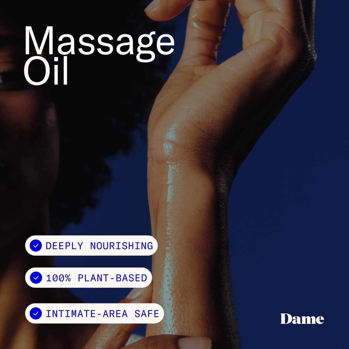 Massage Oil for Women by Dame – Sandalwood & Cardamom, Doctor Approved