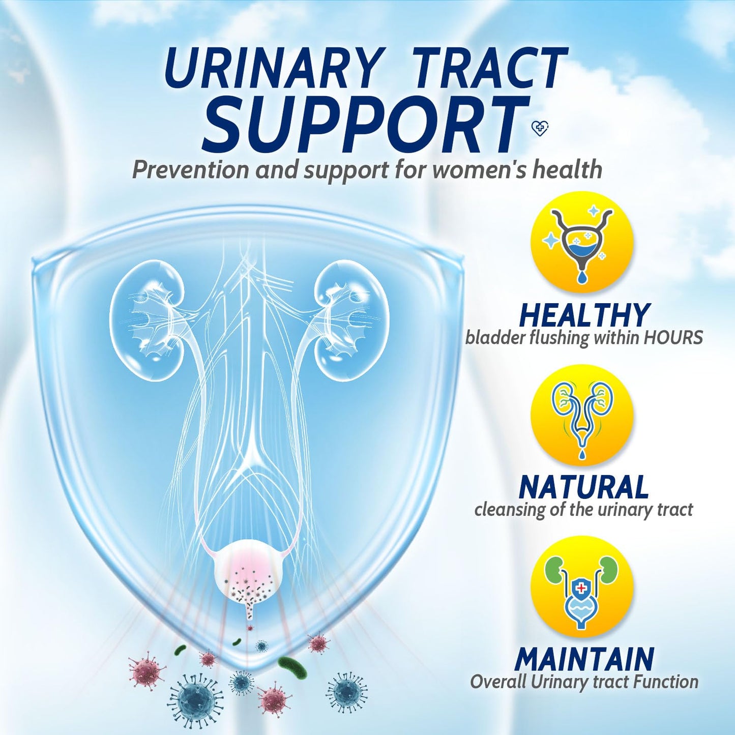 5 in 1 Cranberry UTI Support for Women – 36 mg PAC, 90 Caps