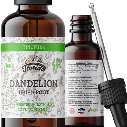 Dandelion Root Tincture Organic Dandelion Extract – 2 oz, 685 mg | Non-GMO