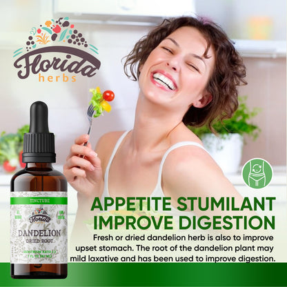 Dandelion Root Tincture Organic Dandelion Extract – 2 oz, 685 mg | Non-GMO