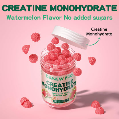 DANEW Pro Creatine Gummies 5000mg – Muscle Strength & Energy (Watermelon)