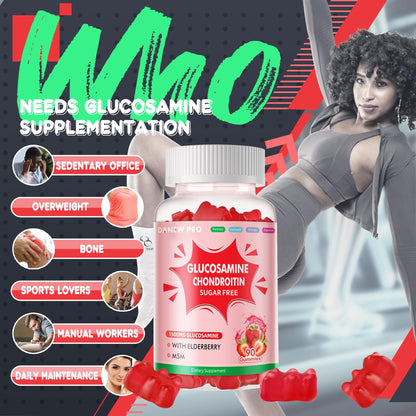 DANEW Pro Glucosamine Chondroitin Gummies Strawberry - 2 Pack