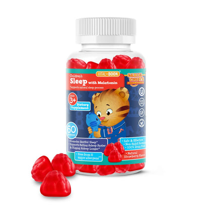 Daniel Tiger Kids Melatonin Gummies - Sleep Support for Ages 3+