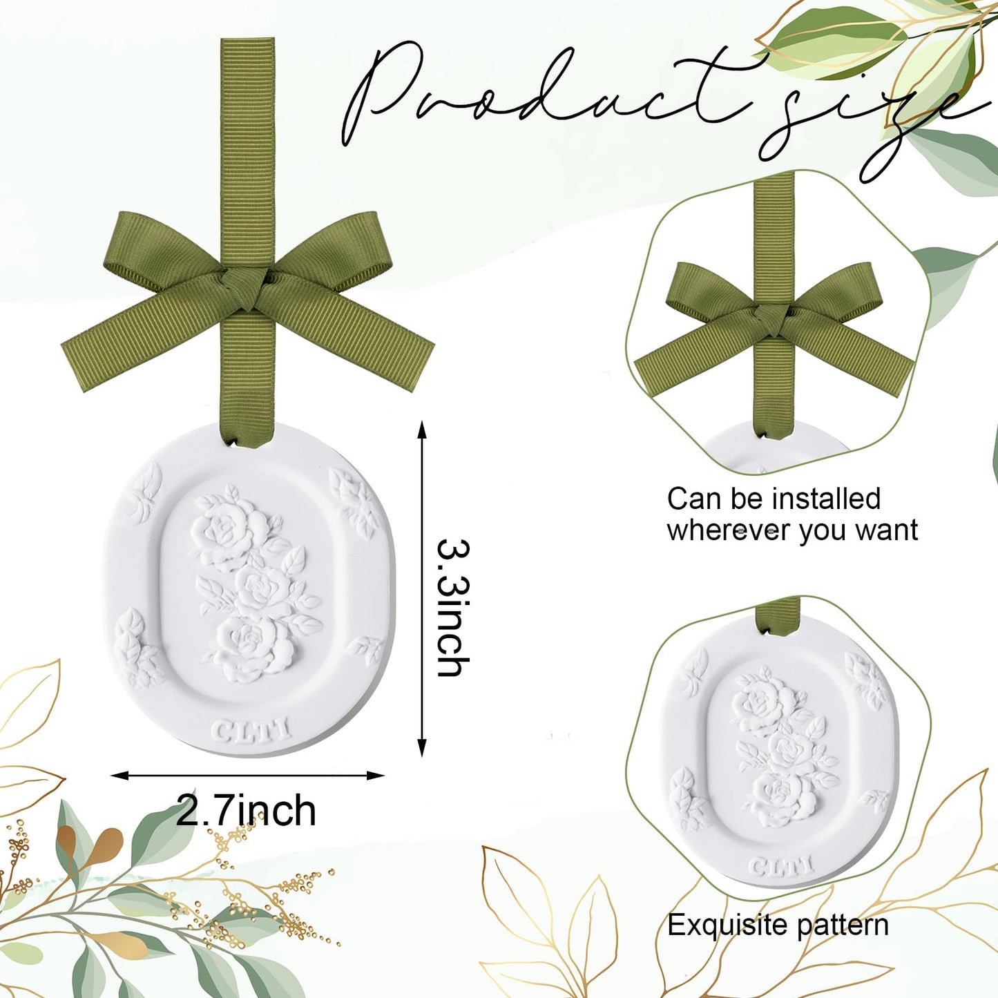 Dansib 6 Pcs Passive Diffusers for Essential Oils – 6 Aroma Flower Car Diffusers (Non-Electric, Classic 2.72 x 3.31 in)