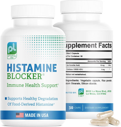 DAO Supplements Histamine Blocker – Advanced DAO Enzyme for Histamine Digestion (30 Capsules)