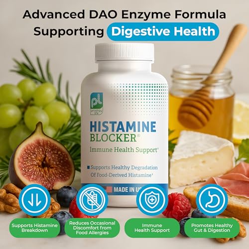 DAO Supplements Histamine Blocker – Advanced DAO Enzyme for Histamine Digestion (30 Capsules)